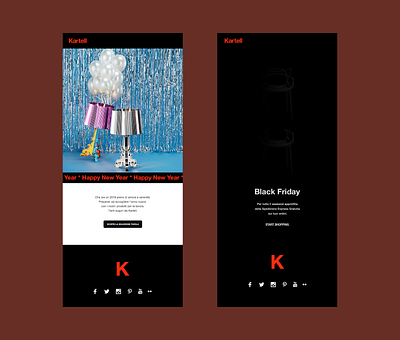 Kartell Newsletter Creativity 2018 branding design digital ecommerce newsletter ui webdesign