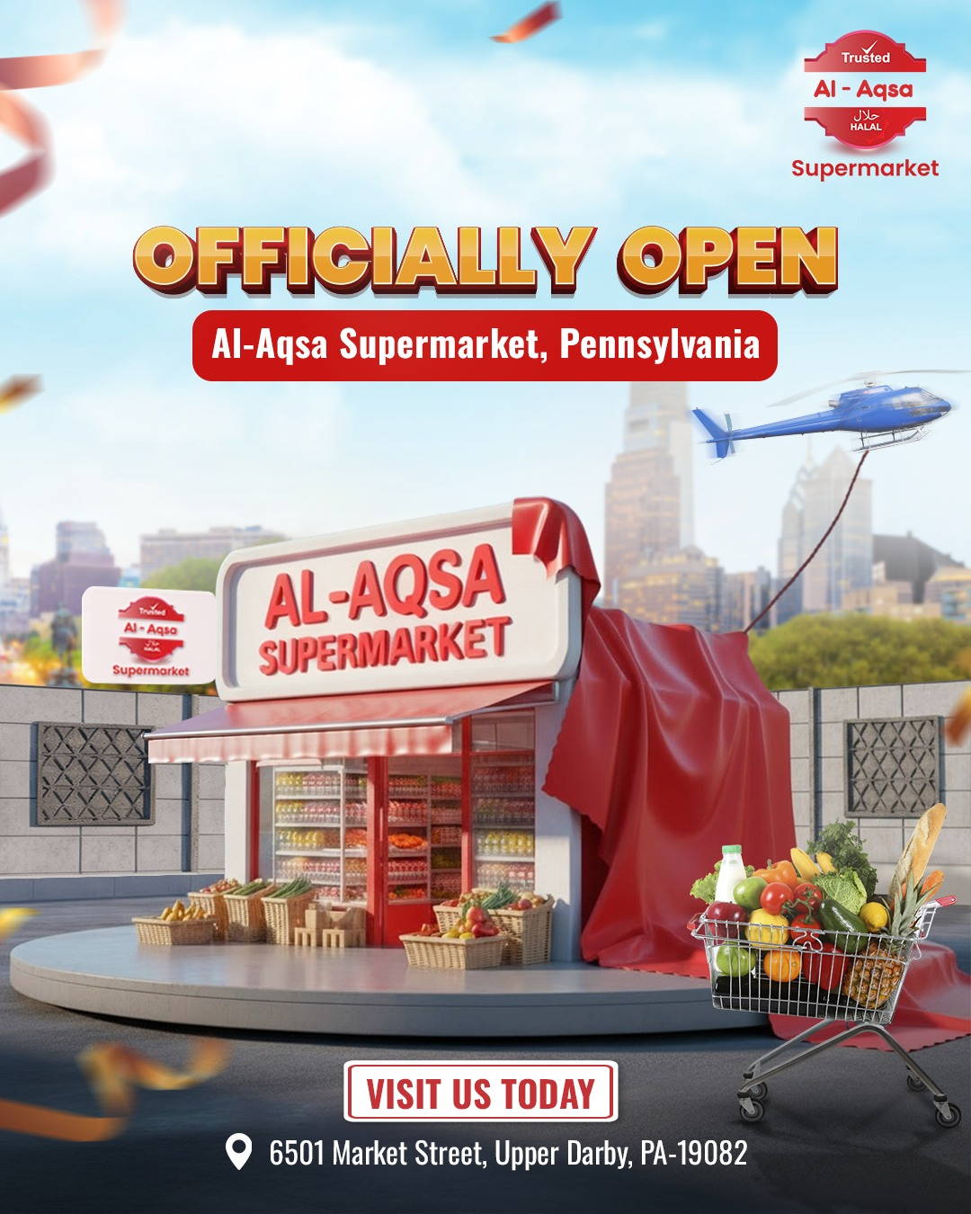 Social Media -Officially Open branding deliciousdesign design engagingfoodcontent foodiedesign foodpromopost foodsocialmediadesign graphic design illustration logo officially open opening day post restaurant social supermarket ui