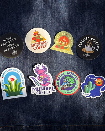 Stickers for Mundial Coffee cactus coffee illustration logo mexico stickers