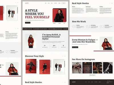 👠 Kulish – Personal Stylist Website Design branding cleanlayout design elegantdesign fashionwebsite feminineaesthetic interface landingpage layout minimaldesign modernui personalstylist styleconsultant typographydesign ui ux uxui webdesign