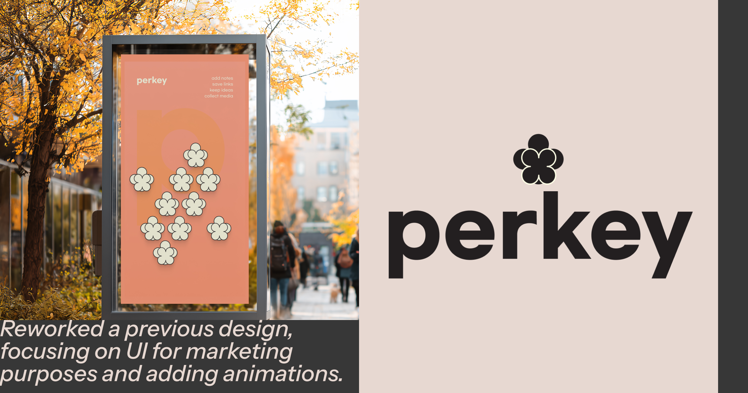 Perkey Minimalist App Design animation branding graphic design ui