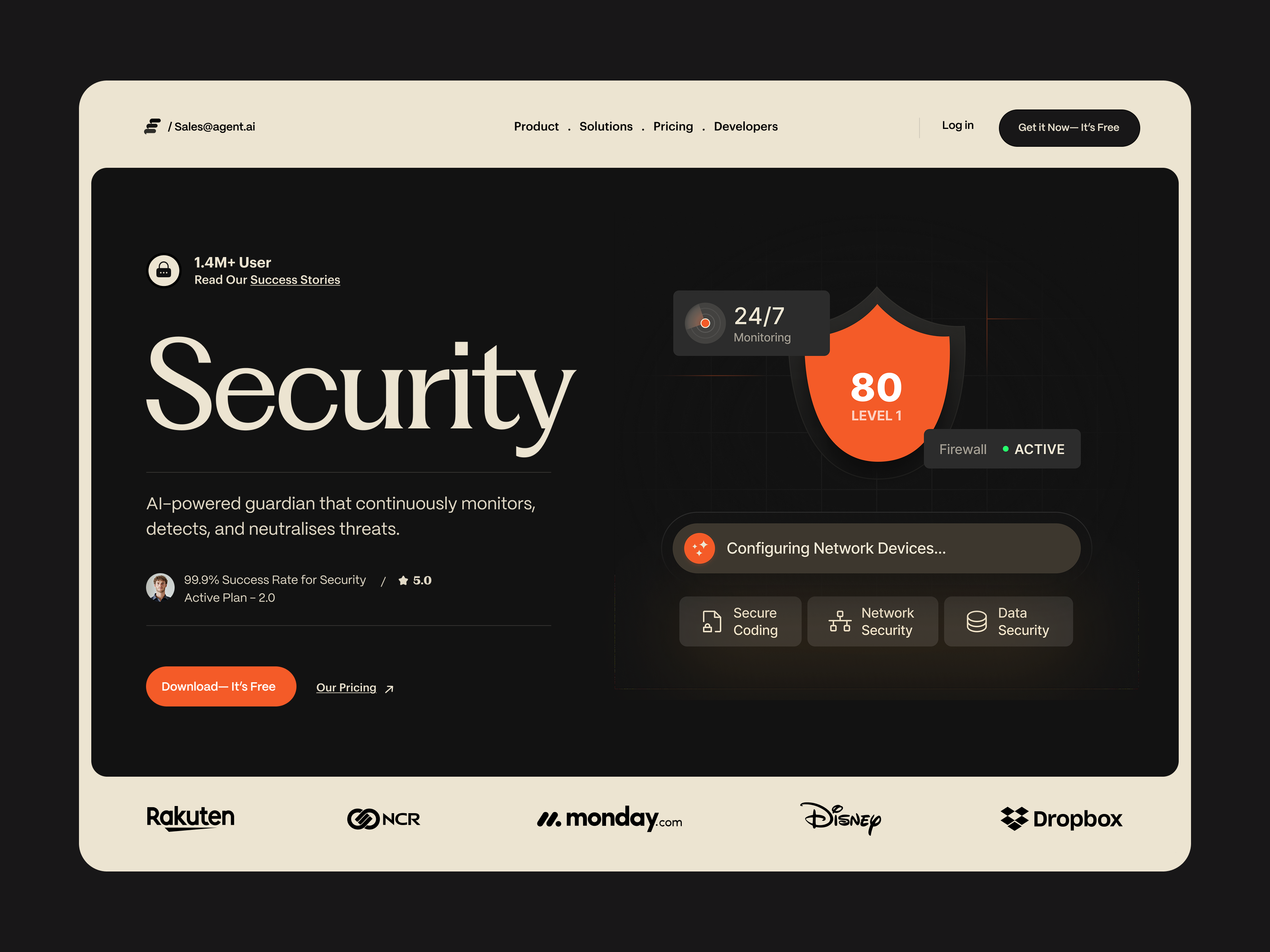 AI Startup - Sales Agent / Landing Page ai ai agent ai coordinator ai landing page ai product ai startup ai website ai website design dstudio landing page landing page design product design sales agent startup website web design webflow website design website development
