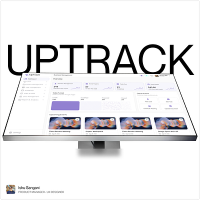 Uptrack— Smart AI Business Dashboard for Accounting & Management accounting management ai app design bookeeping branding business management crm dashboard information architecture logo research ui user flow ux website design wireframe