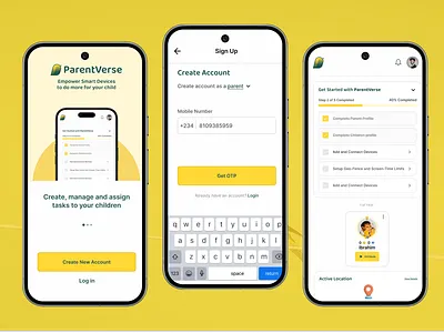 Multi-step onboarding screens branding challenge design splash screen trends ui ux