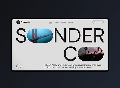 Sonder Home Page agency animation branding grid header homepage landing page layout typography ui ux web webflow website