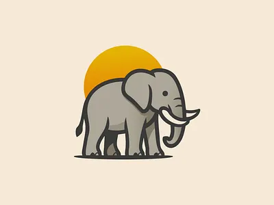 Elephant Mini-Mascot Logo animallogo brandidentity branding design elegant elephantlogo graphic design illustration logo mascotdesign mascotlogo minimallogo modernlogo sunlogo ui ux vector