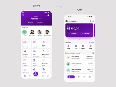 Banking App — Home Screen Redesign ui