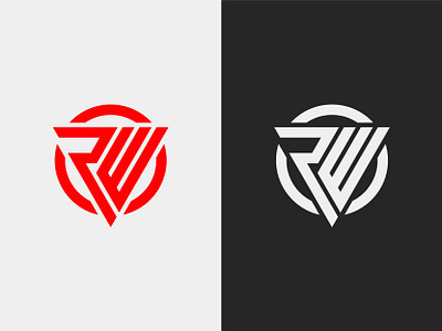 RW Shape Letter logo branding creative design letter logo logo minimal new logo rw logo unique logo