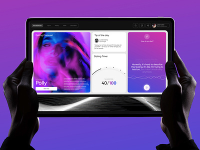 ⬆️Interactive Mood & Dating App UI app design branding dating carousel dating design design emotional tracker. emotional well being gradient ui interactive design mobile app modern interface mood tracker personal development ui uiux user experience wellness tracking