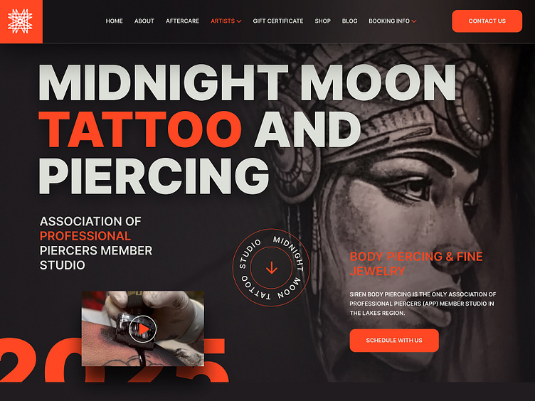 Midnight Moon Tattoo Studio Web Design | Artist-Driven Website by SMPLY ...