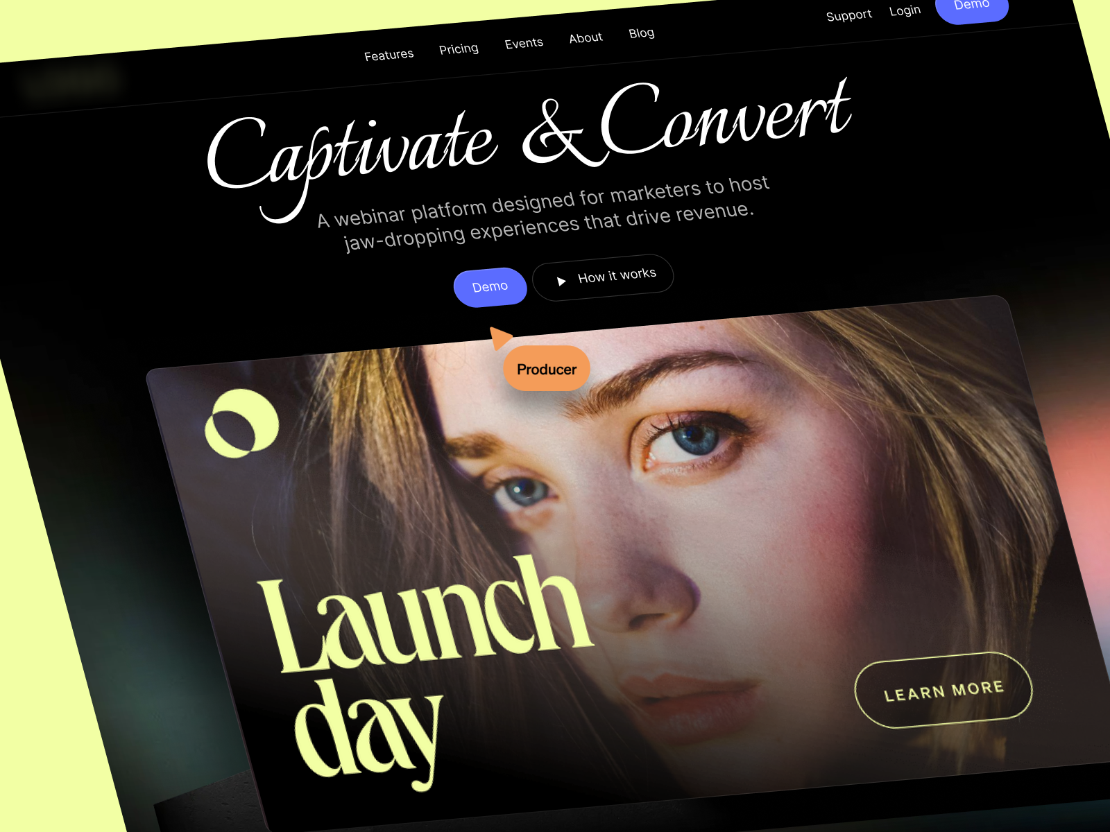 Example of Conversion Focused Landing Page Design