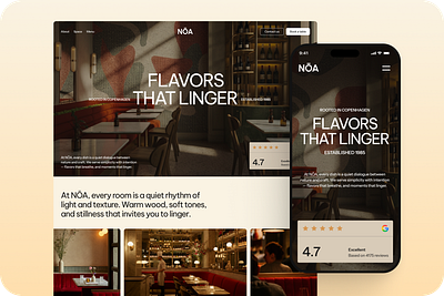 Redefining Calm — A Minimalist Restaurant Website for NŌA clean design creative direction digital design food website homepage design landing page minimalist web design modern website restaurant landing page restaurant web design restaurant website ui design ui ux user experience user interface ux design ux ui case study web design web design concept website design