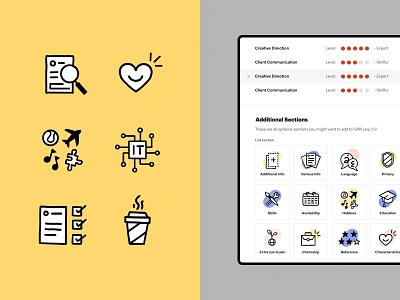 CVMaker - Icons branding design digital icons identity illustration logo marketing strategy ui ux