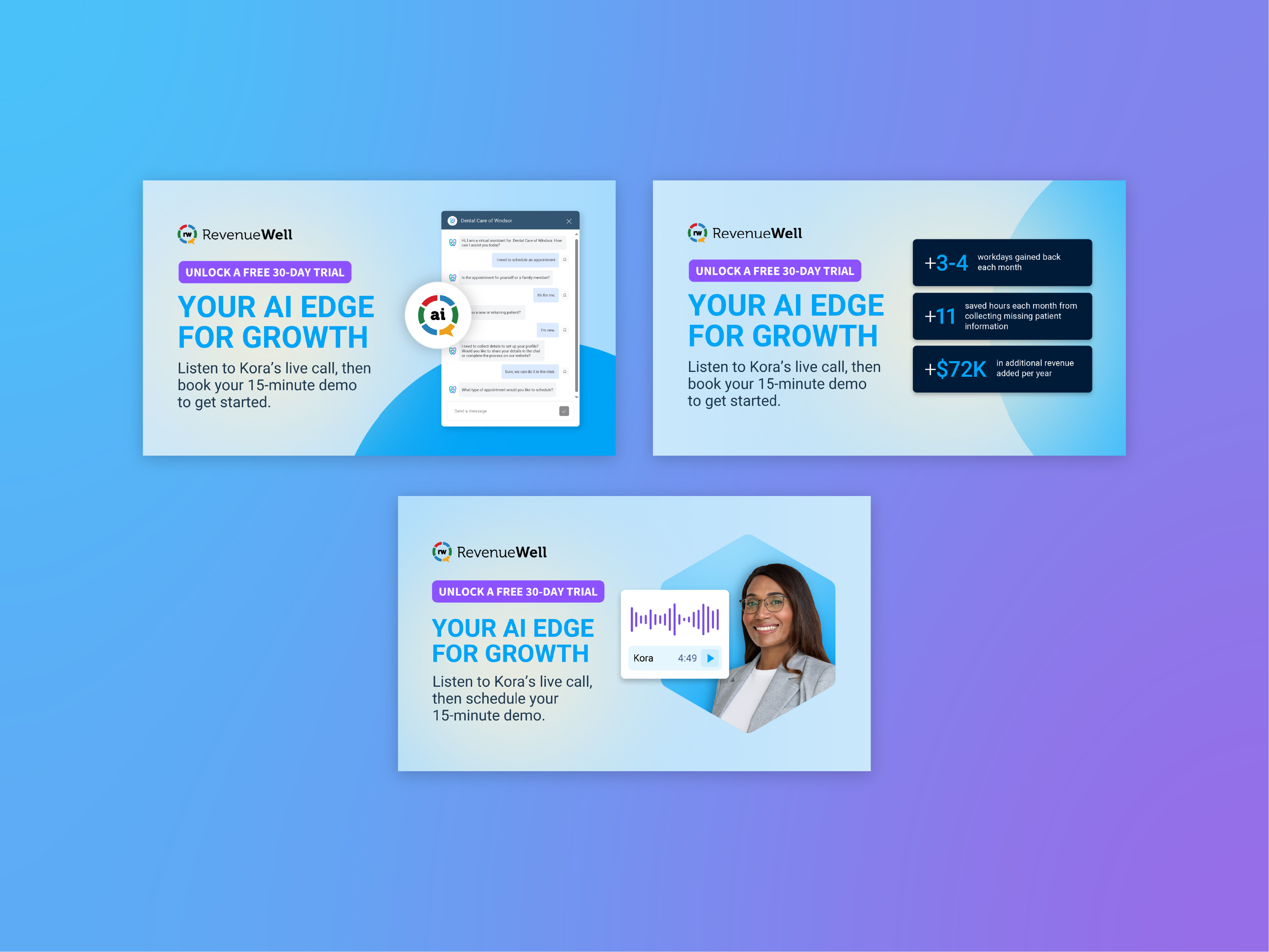 AI Assistant Email Headers ai ai assistant brand brand design branding dental dental software dental software marketing design email email marketing graphic design layout design marketing marketing design typography