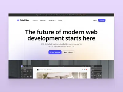 No code web/app builder app builder homepage landing page no code product design saas saas landing website builder