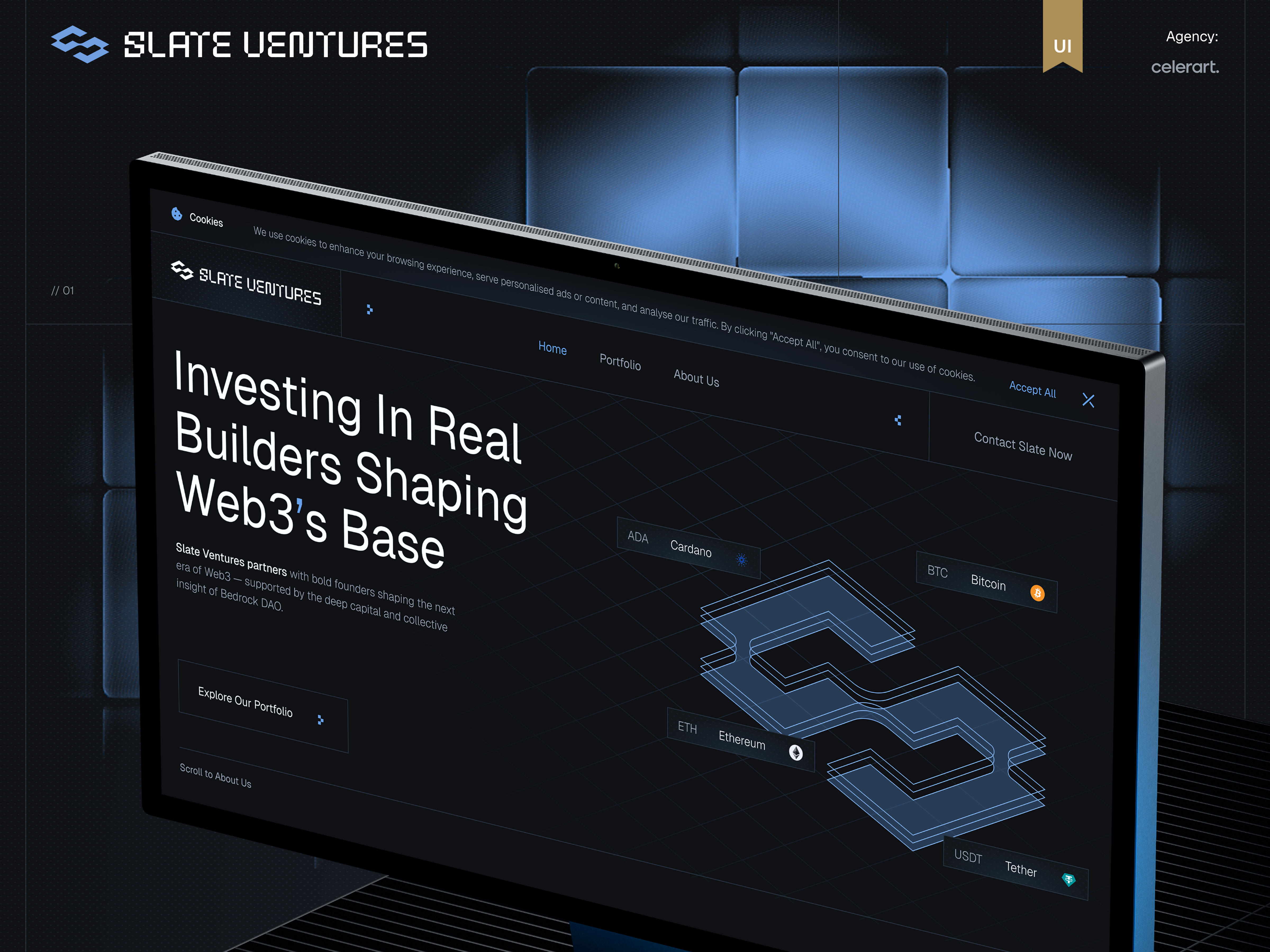Slate Ventures app branding design investment ivanpokazka logo ui uiux web web3 website