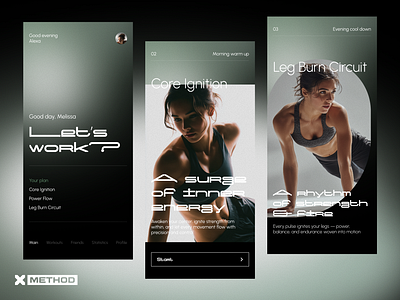 Fitness Mobile App Design activity app design figma fitness gym health healthcare mobile sport training ui ux wellness workout
