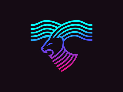 Vionix — Futuristic Tech Lion Logo Design ai bold logo brand identity branding creative logos digital branding futuristic geometric logo gradient logo line art logo lion logo logo logo design minimal modern logo monogram startup brand symbol mark tech logo vionix