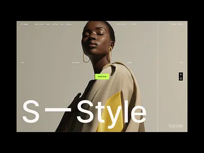 First Screen design / S—Style fashion first screen layout typography ui ux web web design
