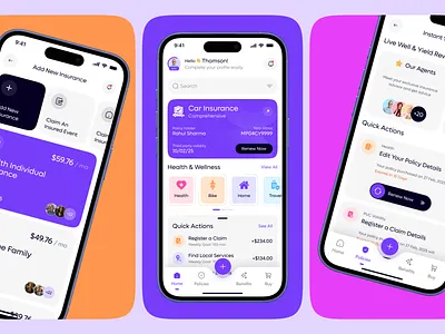 Modern Insurance Mobile App app design app ui best app design car insurance choose insurance health insurance insurance insurance app insurance company insurance management insurance policy insurance reminder ios app design life insurance mobile mobile app policy management policy tracker ui design