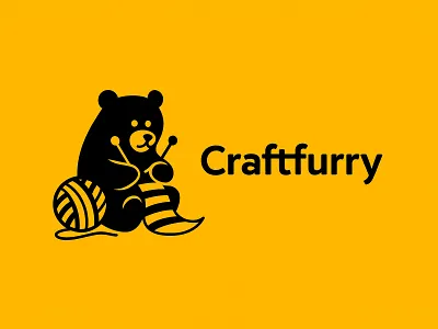 Craftfurry — Cozy Character Branding in Landscape Form branding characterdesign cozybranding craftlogo creativeidentity handmadebrand illustration knittinglogo landscapelogo logomark minimaldesign modernlogo warmcolors