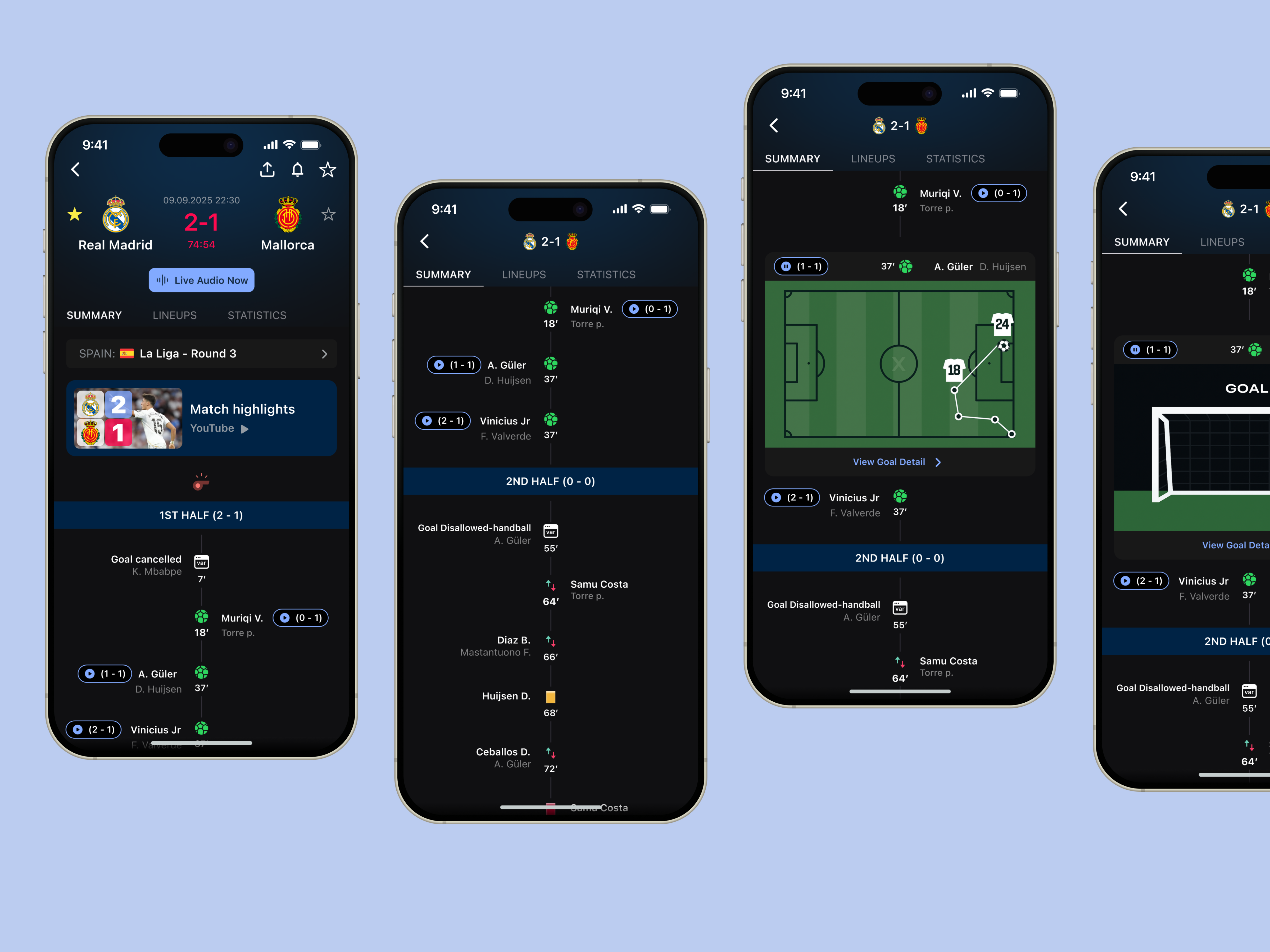 ArenaX – Sports Live Scores App | Interactive Match Detail UI arenax footballui goalanimation iosdesign livematchui livescoreapp matchdetail matchsummary microinteraction mobileappdesign realtimeui soccerapp sportsappdesign sportstech uxuidesign