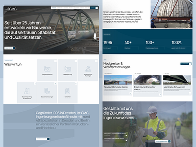 Industrial B2B, Civil Engineering and Infrastructure b2b bridges civil construction corporate design engineering figma ui ux webdesign website