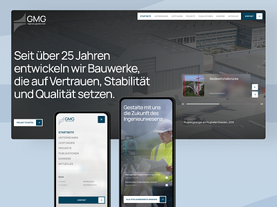 Industrial B2B, Civil Engineering and Infrastructure b2b bridges civil construction corporate design engineering figma ui ux web webdesign website