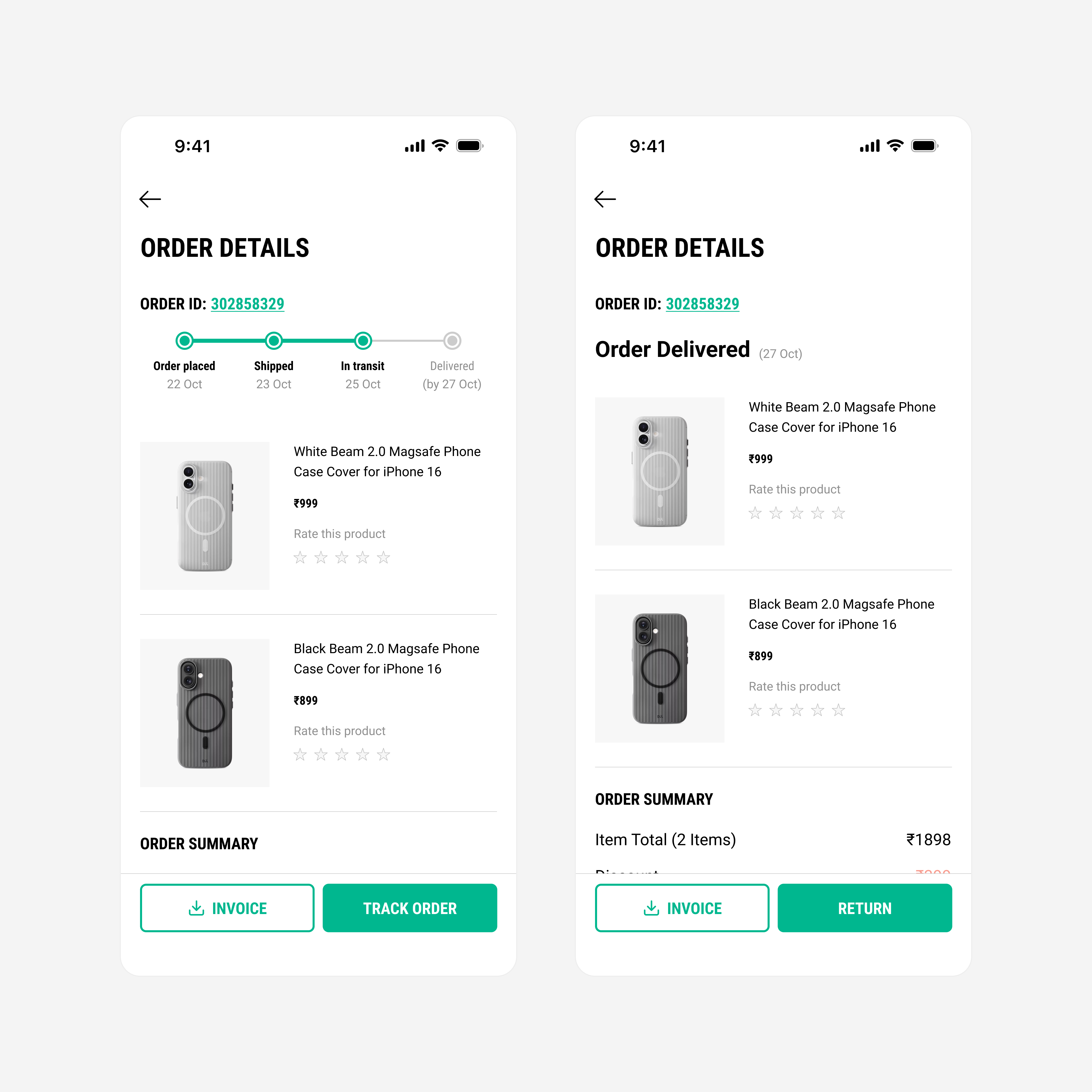 Daily Objects - Order details UI redesign app branding daily delivery design details figma graphic design illustration mobile objects order status ui ux