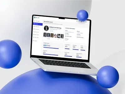 User identity report page for fintech service dashboard saas ui ux web design