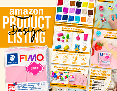 FIMO Soft Polymer Clay – Amazon Listing Design amazon amazon images amazon listing bol listing design graphic design images design label design listing images shopify listing