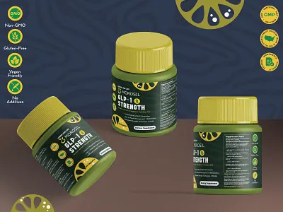 Label Design for a Health Supplement Line bottle design branding branding identity clean layout creative packaging graphic design health supplements icon design iconography label design modern design nutrition package mockup packaging design pharmacy product design us brand visual identity vitamins wellness brand