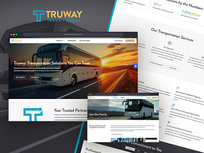 Truway Transit Group - New Website Design & Build bus charter bus hero image transportation ui ui design ux web design website wordpress