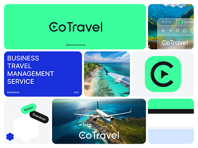 CoTravel concierge service branding clean design flat illustration logo minimal simple ui ux