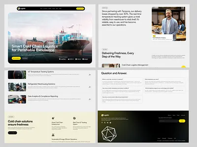 Cold Chain Logistic landing Page Design app design clean cold chain cold chain logictis concept delivery minimal transportable transporting ui ui designer ui ux design