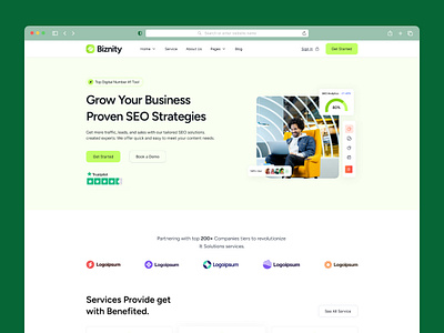 SEO & Digital Marketing Agency Website UI Design agency website business website clean ui creative website dashboard ui digital marketing dribbble design figma design landing page marketing website minimal design modern design responsive design saas website seo agency ui design ux design ux inspiration web design web ui