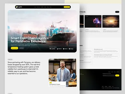 Cold Chain management Website Design app design branding clean design graphic design illustration minimal ui ui designer ui ux design