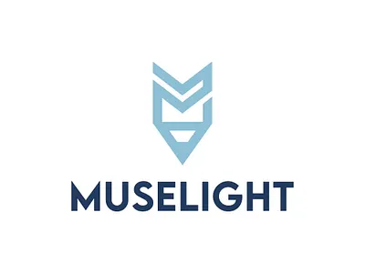 M_pen_Muselight_logo brandiderntity branding brandmark companylogo design graphic design illustrator logo mletter muselight logo penlogo