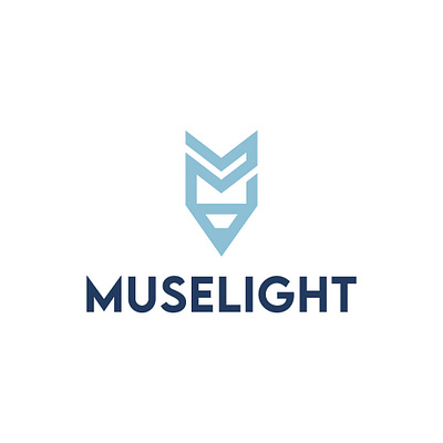 M_pen_Muselight_logo brandiderntity branding brandmark companylogo design graphic design illustrator logo mletter muselight logo penlogo
