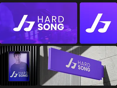 HardSong Brand Identity Design branding businesslogo creative creativedesign design graphic design hardsonglogo illustration latter h logo logos modern modern work monogram musiclogo semplework