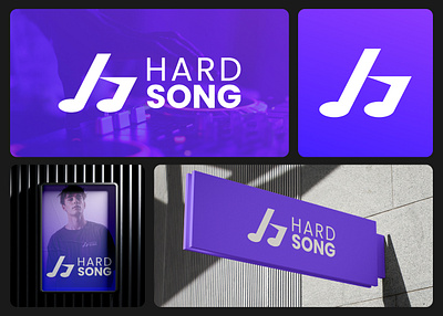 HardSong Brand Identity Design branding businesslogo creative creativedesign design graphic design hardsonglogo illustration latter h logo logos modern modern work monogram musiclogo semplework