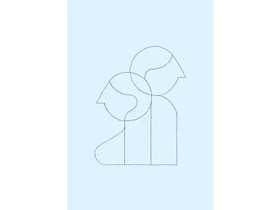Line Art Couple Illustration. abstract app branding clean couple creative design editorial geometric graphic design illustration line art logo love minimalist modern sdf simple simplicity web