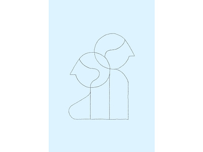 Line Art Couple Illustration. abstract app branding clean couple creative design editorial geometric graphic design illustration line art logo love minimalist modern sdf simple simplicity web