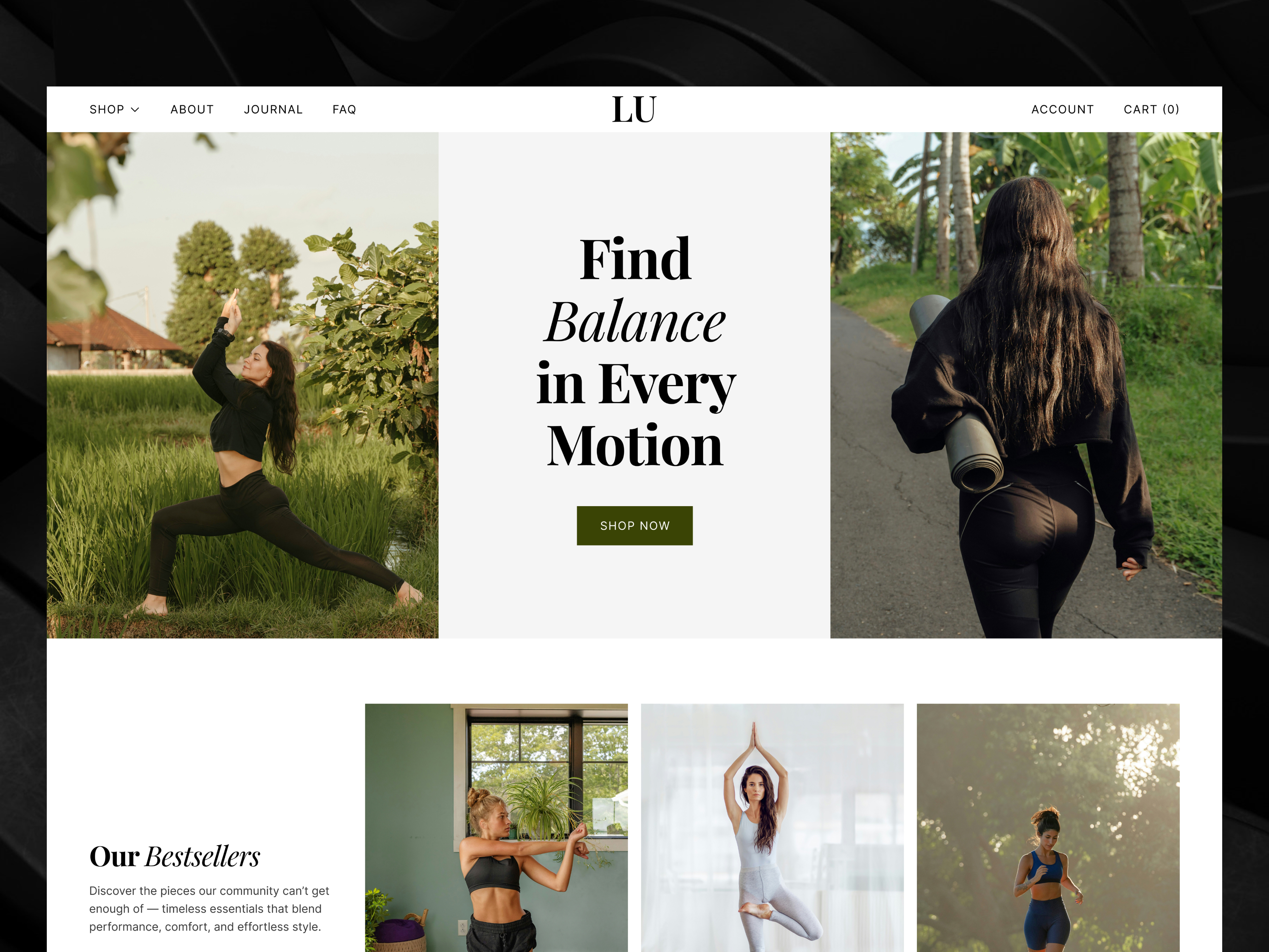 Activewear Website That Sells — Concept Design | UI | E-commerce activewear cleandesign cleanlayout conversiondesign dribble ecommerce ecommercedesign fashion fashiondesign homepage landingpage luxury minimal ui uidesign ux web webdesign website