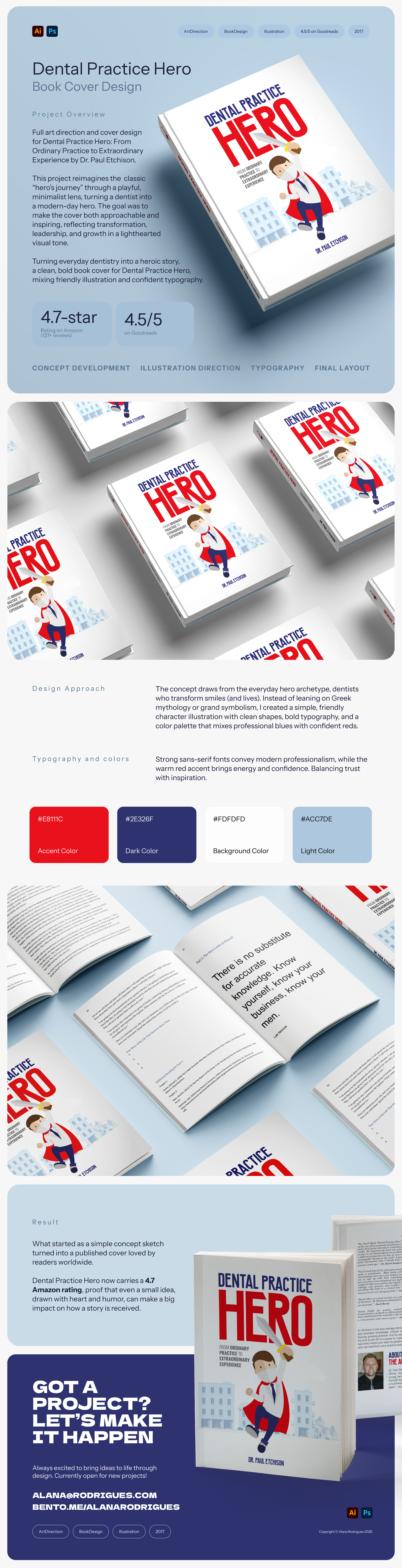 Visual Identity for “Dental Practice Hero” Book Cover Design art direction book cover branding character design cover art editorial design flat design illustration modern illustration typography