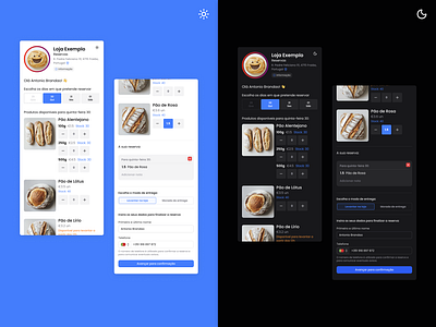 Online reservations app (design & code) dark mode ecommerce light mode reservations ui