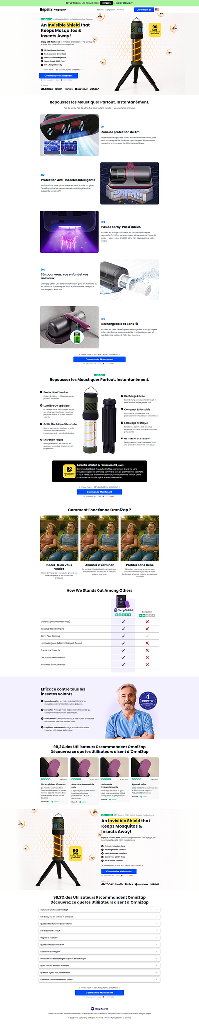 Repilix Mosquito-Free - Funnelish design designing funnel funnel funnelbuilder funnelish sales funnel sales page