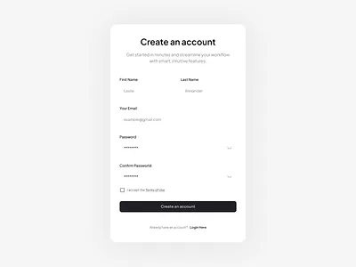 Sign Up animation clean log i̇n login page minimal product design sign up sign up page ui ui ux design ux web design website