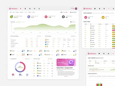 Jellydator - Unified Crypto Market Data System branding dambrauskas dashboard design graphic jellydator justas justasdambrauskas landing landing page light logo modern real time market trading ui uiselection user experience web design web3