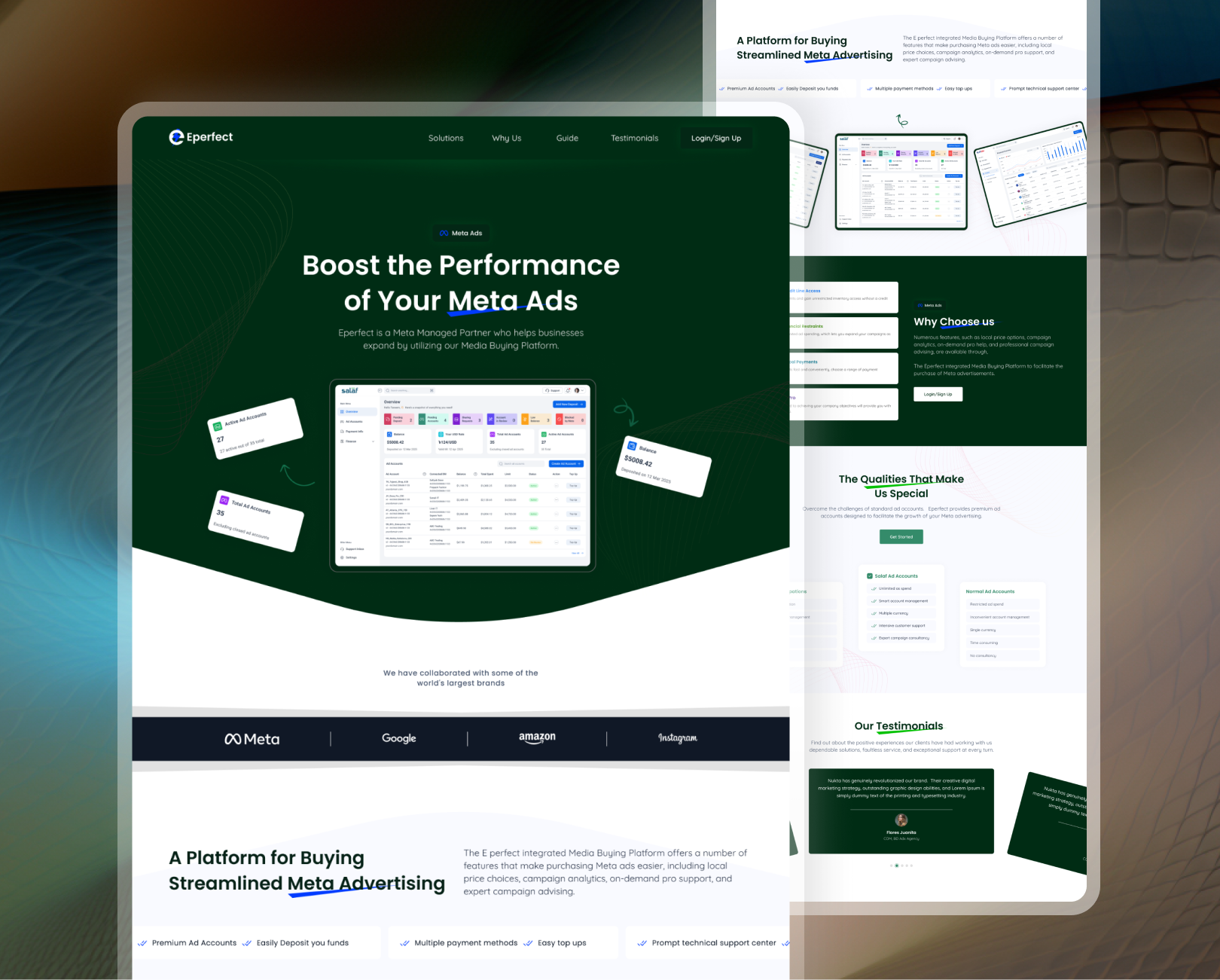 Eperfect Meta add Web UI Design 👌| V2, iOS, AI ✨ branding dashboard design graphic design lending page logo meta tusharsharma69 ui ui design ui ux design web design web page